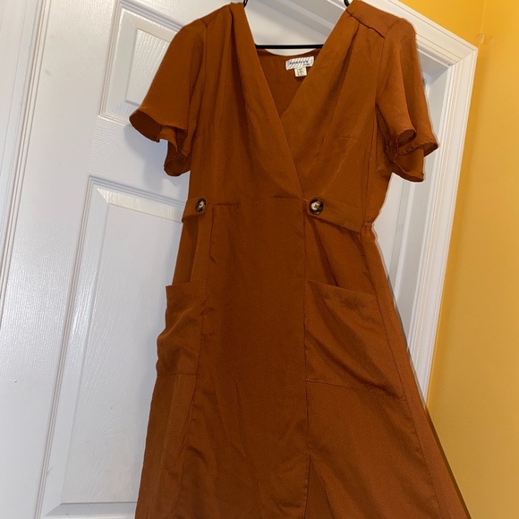Casual Dress A Line Plunge - Picture 1 of 5